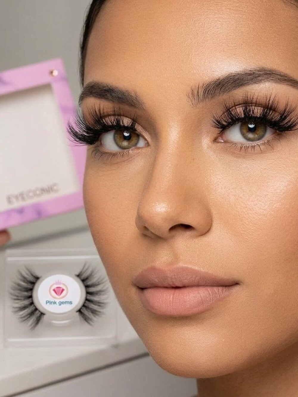 EYECONIC Full Mink 3D Faux Mink Lashes Wispy Fluffy Volume Glam